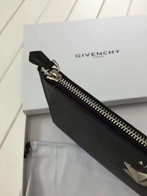 GIVENCHY ジバンシィスーパーコピー 2017新作 シルバースター ラージ クラッチバック_BLACK