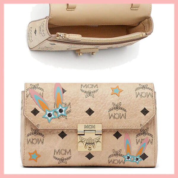 MCM クラッチバッグ MCM 2018 STAR EYED BUNNY VISETOS MYZ8SME74IG MC3797