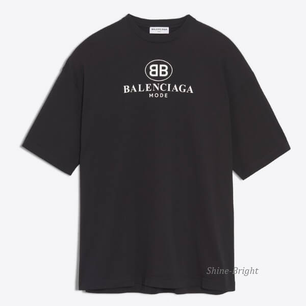 18SS バレンシアガ ロゴTシャツ オーバーサイズ 黒