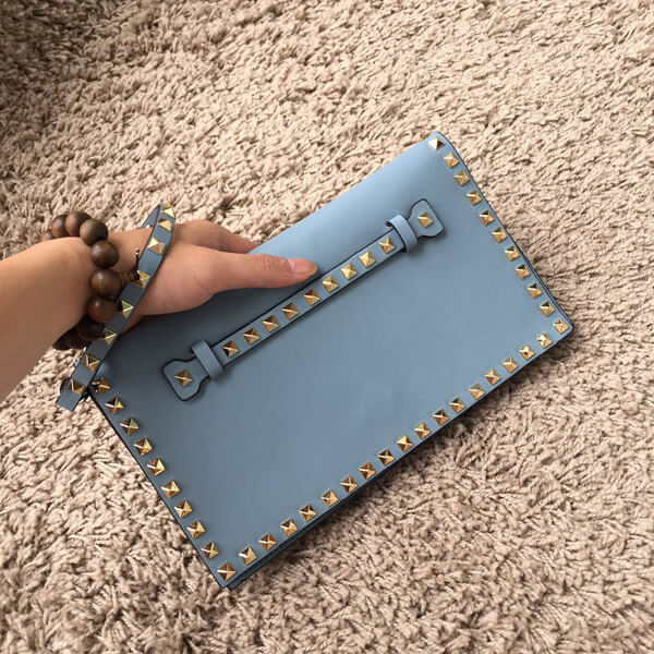 2018AW Valentino ヴァレンティノスーパーコピー Rockstud leather clutch IW12B0399NWB