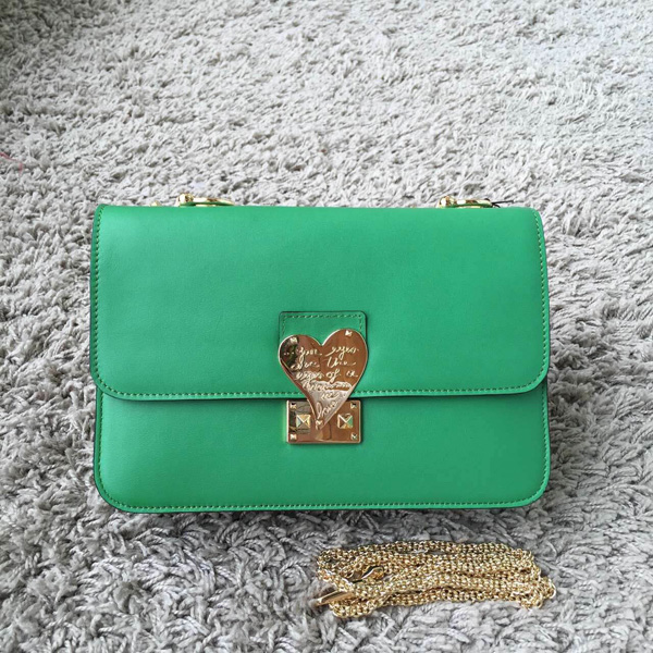 2018AW セレブ愛用者多数☆Valentino ヴァレンティノスーパーコピー☆ Green LAmour Leather Shoulder Bag