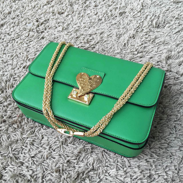 2018AW セレブ愛用者多数☆Valentino ヴァレンティノスーパーコピー☆ Green LAmour Leather Shoulder Bag