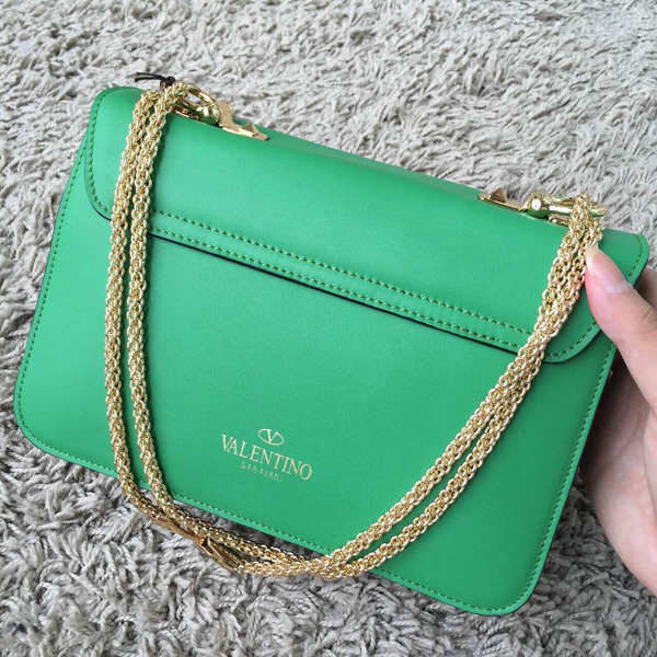 2018AW セレブ愛用者多数☆Valentino ヴァレンティノスーパーコピー☆ Green LAmour Leather Shoulder Bag