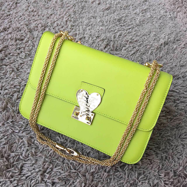 2018AW セレブ愛用者多数☆Valentino ヴァレンティノスーパーコピー☆ Lemon Yellow LAmour Leather Shoulder Bag