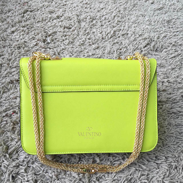 2018AW セレブ愛用者多数☆Valentino ヴァレンティノスーパーコピー☆ Lemon Yellow LAmour Leather Shoulder Bag