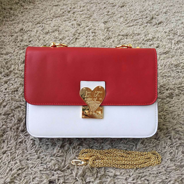 2018新作 セレブ愛用者多数☆Valentino ヴァレンティノスーパーコピー☆ Red/White LAmour Leather Shoulder Bag