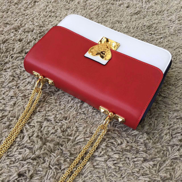 2018新作 セレブ愛用者多数☆Valentino ヴァレンティノスーパーコピー☆ Red/White LAmour Leather Shoulder Bag