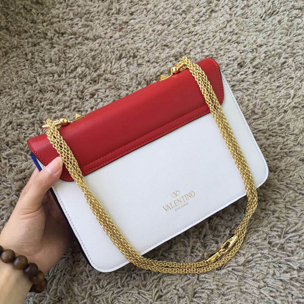 2018新作 セレブ愛用者多数☆Valentino ヴァレンティノスーパーコピー☆ Red/White LAmour Leather Shoulder Bag