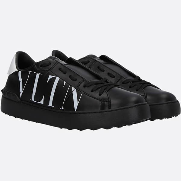 7日間返品返金保障【VALENTINO】オープンVLTNレザースニーカー 偽物☆大人気