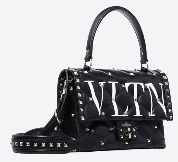 VALENTINO キャンディスタッズハンドバッグ VLTN柄