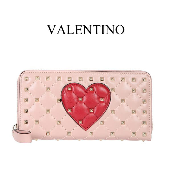 VALENTINO ロックスタッズ スパイク ウォレット ハート