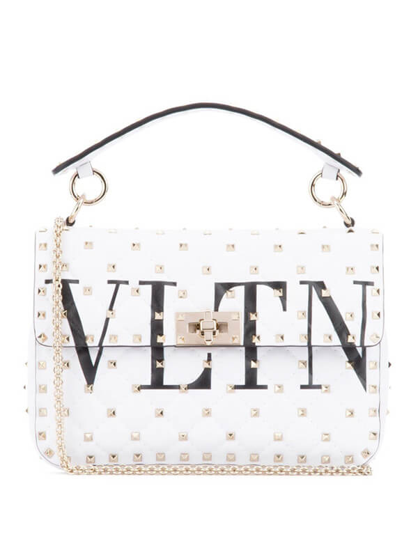 【大人気】VALENTINO VLTN ロックスタッズ トップハンドルバッグ