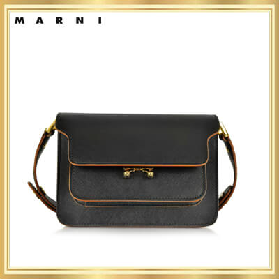 2018SS MARNI マルニ バッグコピー /ブラックレザーMiniトランクバッグ