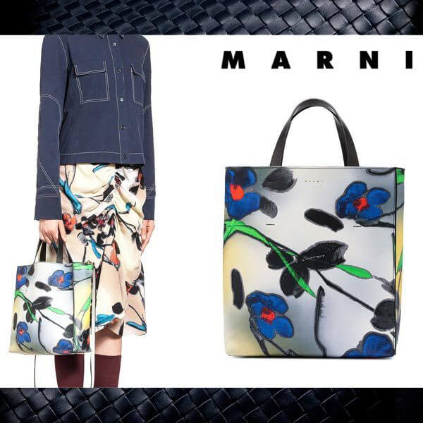 2018人気新作 滝沢さん愛用【Marni マルニコピー】★Shoppingbag MUSEO in printed saffiano SHMPV03TYNLV698LCN79