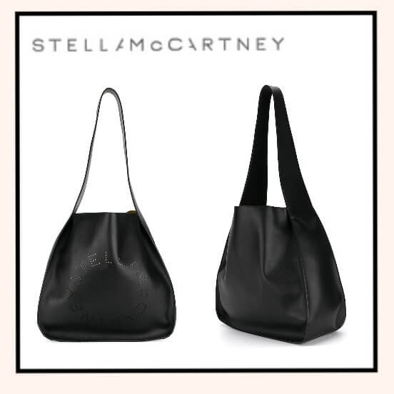 ステラマッカートニースーパーコピー STELLA MCCARTNEY ステラ ロゴ ホーボー バッグ☆便利なポーチ付き  ブラック502789W99231000