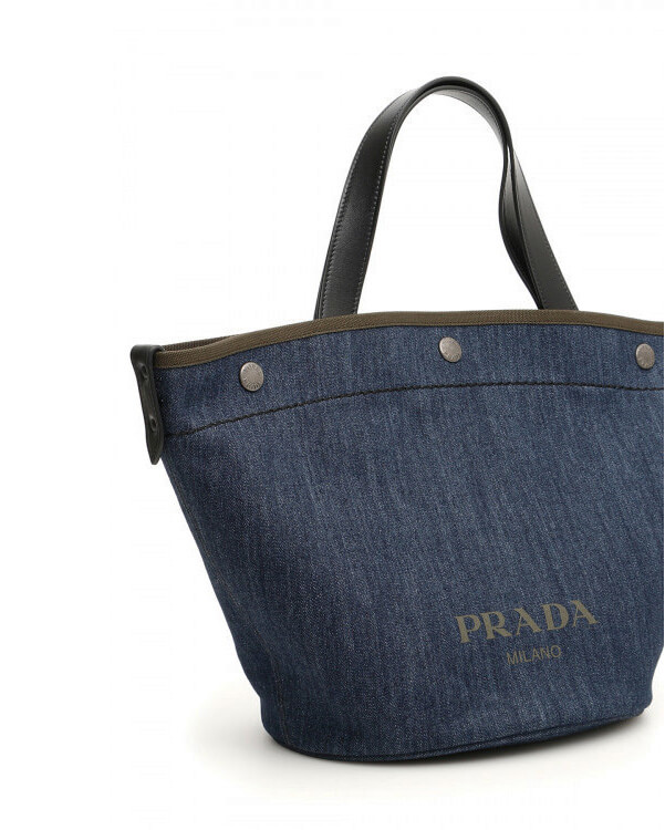 19AW PRADA プラダスーパーコピー ロゴ入り デニム ショッパー 1BG244 V OOO 2BBV F0YFS