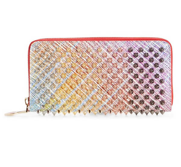 2019新作限定 CHRISTIAN LOUBOUTIN クリスチャン ルブタンコピー Panettone Spiked Leather Wallet 長財布