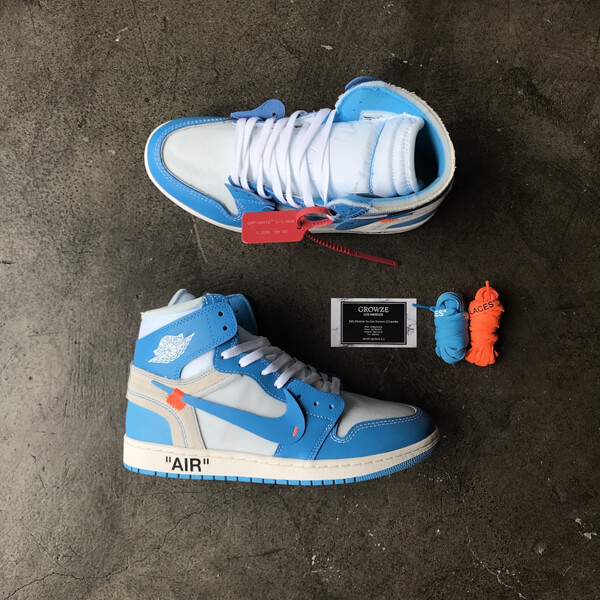 すぐ届く★人気話題コラボ【ナイキ】OFF-WHITE x Air Jordan 1 Powder Blue