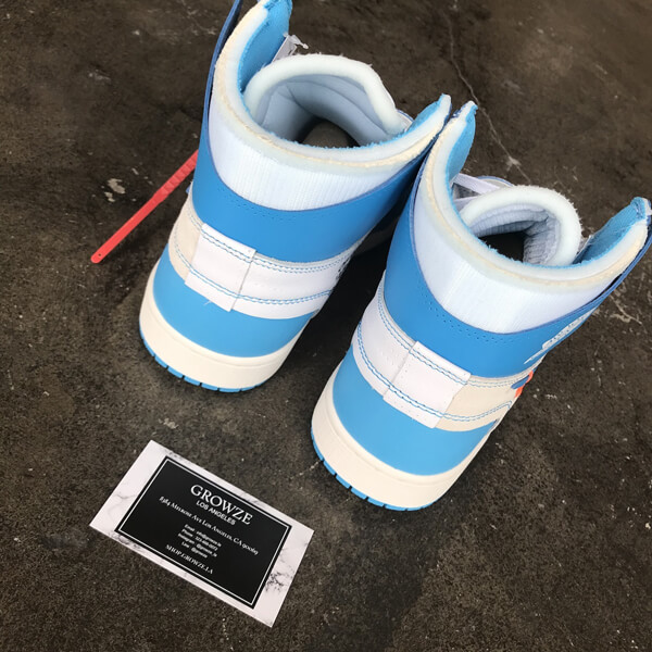 すぐ届く★人気話題コラボ【ナイキ】OFF-WHITE x Air Jordan 1 Powder Blue