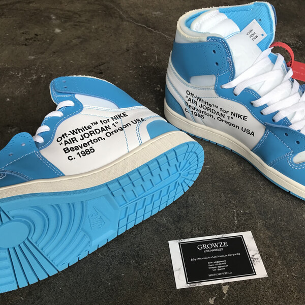 すぐ届く★人気話題コラボ【ナイキ】OFF-WHITE x Air Jordan 1 Powder Blue