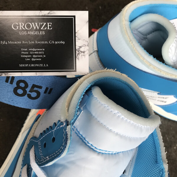 すぐ届く★人気話題コラボ【ナイキ】OFF-WHITE x Air Jordan 1 Powder Blue