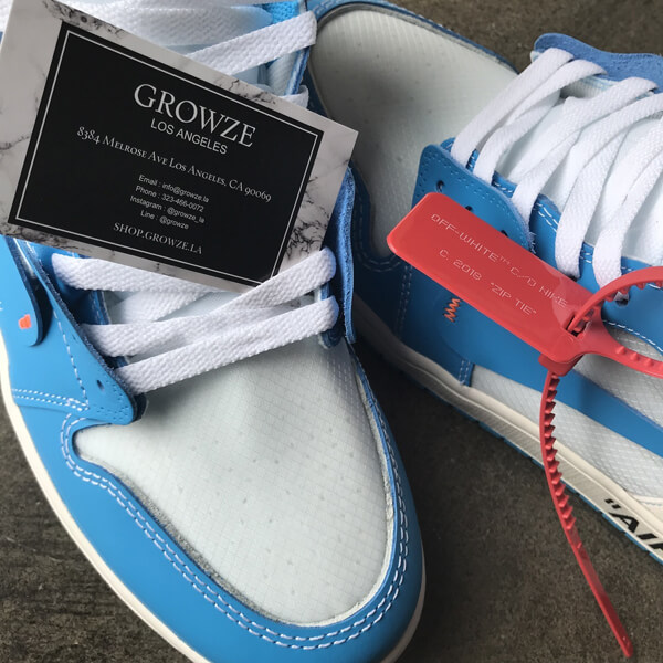 すぐ届く★人気話題コラボ【ナイキ】OFF-WHITE x Air Jordan 1 Powder Blue