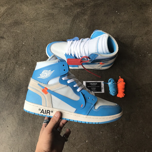 すぐ届く★人気話題コラボ【ナイキ】OFF-WHITE x Air Jordan 1 Powder Blue