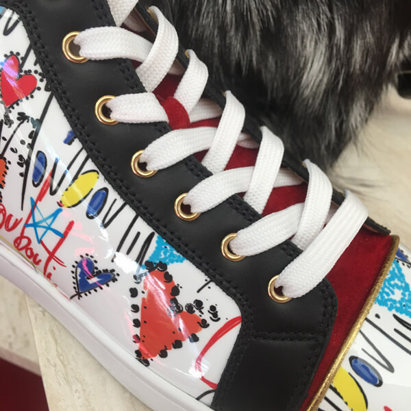 18SS新作★CHRISTIAN LOUBOUTIN クリスチャンルブタンスーパーコピー  LOUBITAG 白 ★ スニーカー 1180212WH43