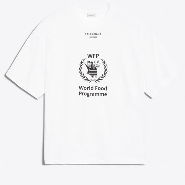 2019新作限定人気 バレンシアガコピー バレンシアガ WORLD FOOD PROGRAMME Tシャツ