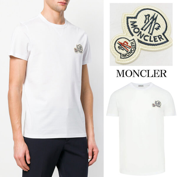 モンクレールスーパーコピー MONCLER★2020SS新作★胸ワッペン★襟元リブ編みTシャツ