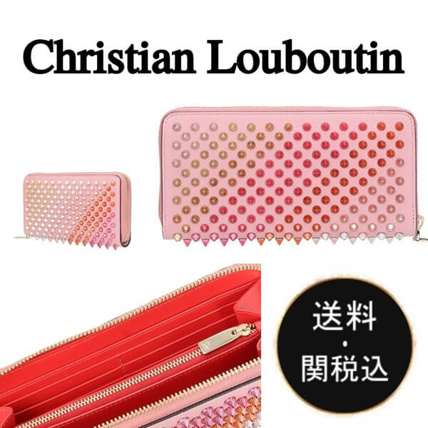 2018新作 クリスチャンルブタンスーパーコピー Christian Louboutin Panettone スパイク 長財布 1185063P221