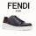 【フェンディFENDI】(メンズ)ブラックレザーのロートップスニーカー 7E1238A7MEF13SV