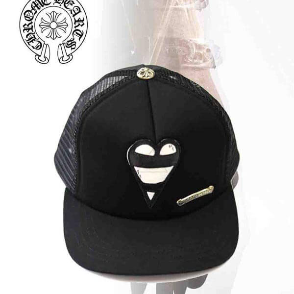 CHROME HEARTS クロムハーツ レプリカ メッシュキャップ CH Matty boy Heart Leather Trucker Cap