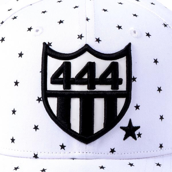 CHROME HEARTS ホワイト クロムハーツ コピー YOSHINORI KOTAKE★「444」エンブレム フラットブリムキャップ