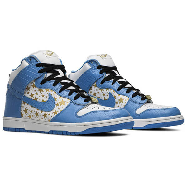 世界中で大人気♪即日配送 シュプリーム x ナイキSB Dunk High Pro SB Blue Stars 2003