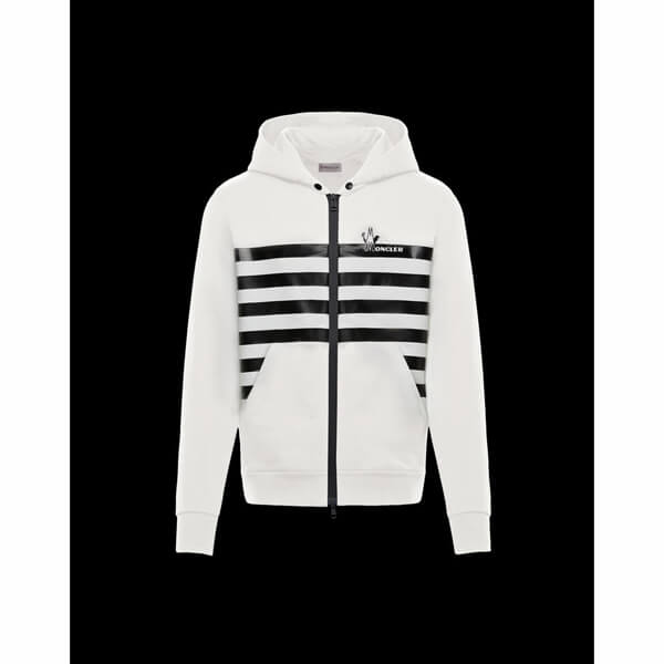 MONCLER モンクレール 偽物★2020SS★M字型ロゴ入ストライプパーカー★