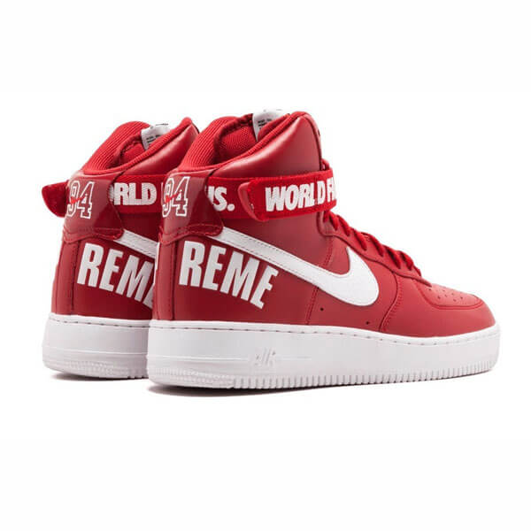 【シュプリームx ナイキ】シュプリーム x ナイキ スニーカー スーパーコピー 激レア シュプリーム Air Force 1 High "World Famous Red" 698696 610