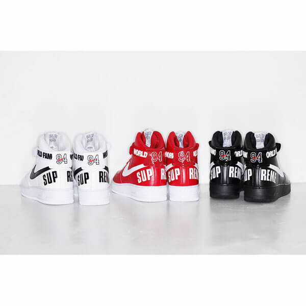 【シュプリームx ナイキ】シュプリーム x ナイキ スニーカー スーパーコピー 激レア シュプリーム Air Force 1 High "World Famous Red" 698696 610