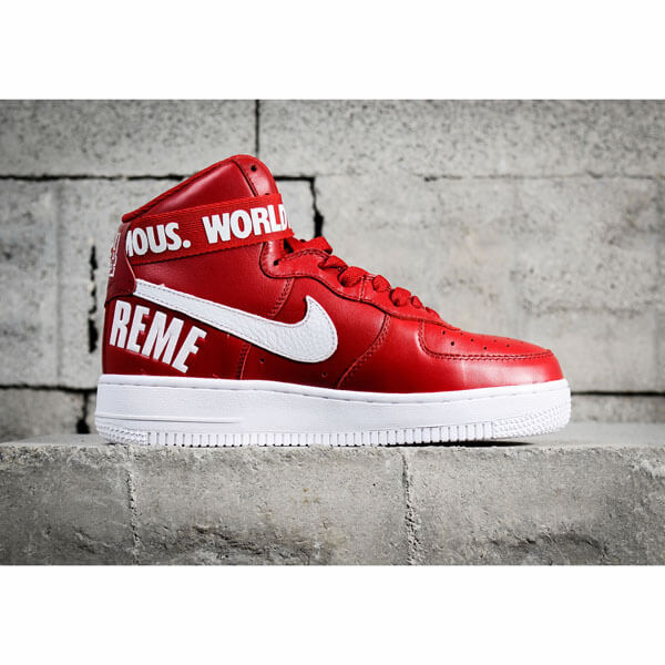 【シュプリームx ナイキ】シュプリーム x ナイキ スニーカー スーパーコピー 激レア シュプリーム Air Force 1 High "World Famous Red" 698696 610