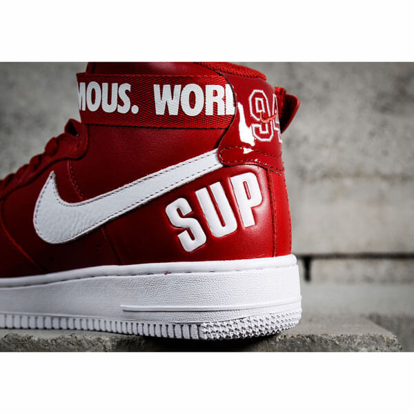 【シュプリームx ナイキ】シュプリーム x ナイキ スニーカー スーパーコピー 激レア シュプリーム Air Force 1 High "World Famous Red" 698696 610