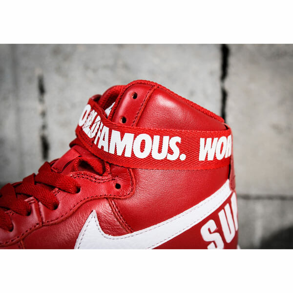 【シュプリームx ナイキ】シュプリーム x ナイキ スニーカー スーパーコピー 激レア シュプリーム Air Force 1 High "World Famous Red" 698696 610