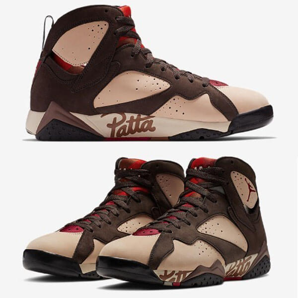 魅惑のコラボ★PATTA × ナイキAIR JORDAN 7 OG SP★ブラウン AT3375-200