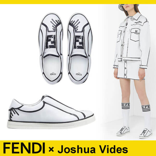 フェンディ スニーカー コピー【フェンディ】× Joshua Vides ナッパレザー スリッポン☆