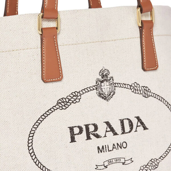 【即発＆送料無料】PRADA リネンブレンドレザーラージトート 1BG355_2DLI_F0A5T