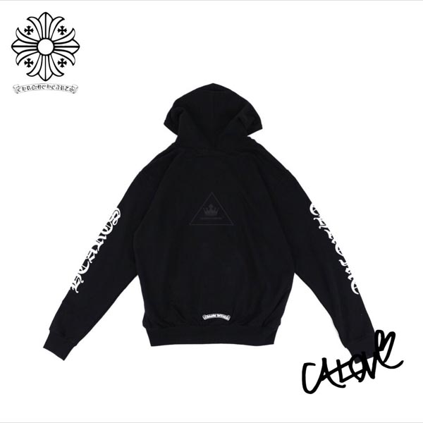 2020新作 日本未入荷 十Chrome Hearts クロムハーツパーカー 偽物【レタースリーブ/フーディ】ブラック◆CHレター