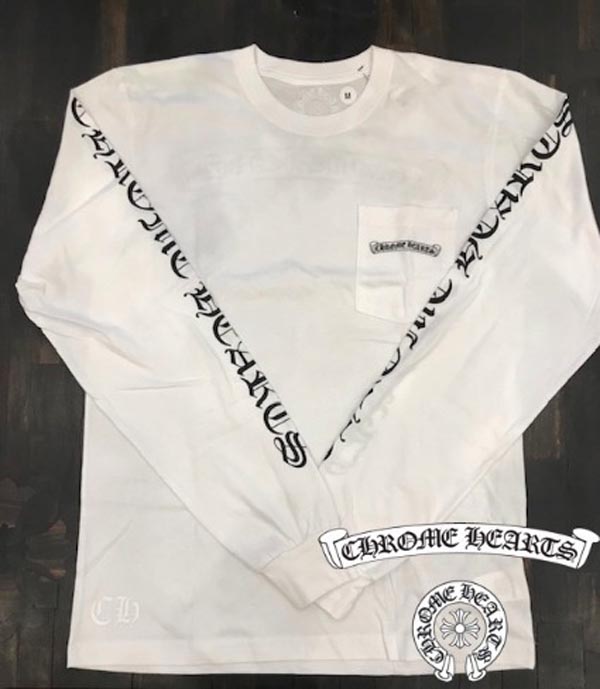 2020新作★【CHROME HEARTS クロムハーツ コピー Tシャツ】ロングスリーブTee 黒白