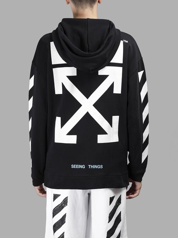 オフ ホワイト 東京 偽物 パーカー 激安 OFF WHITE 17FW ARROW OVER HOODIE 芸能人