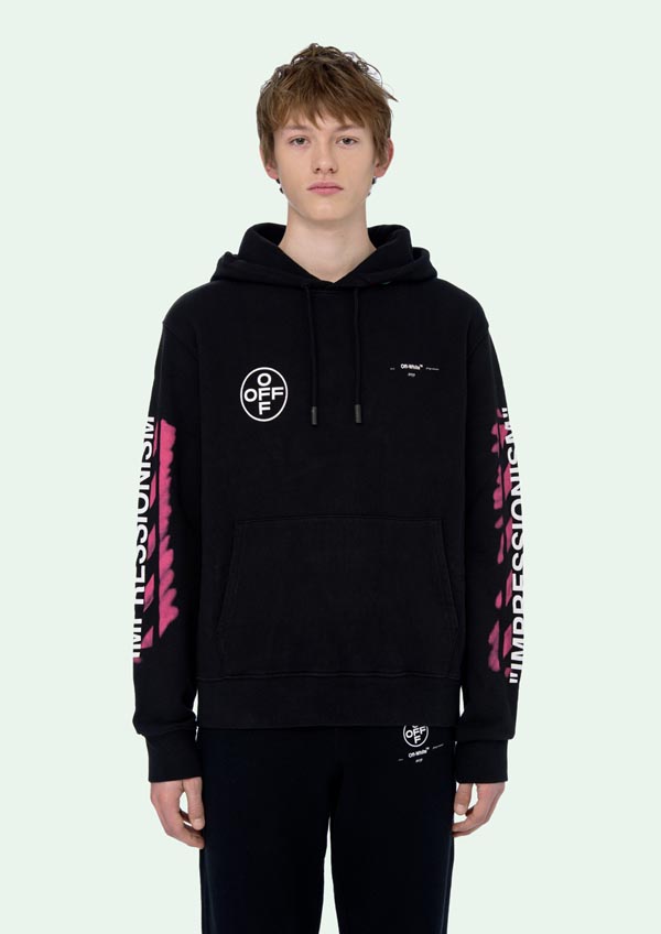 オフ ホワイト パーカー 偽物激安 OFF WHITE 19SS DIAG STENCIL SLIM HOODIE