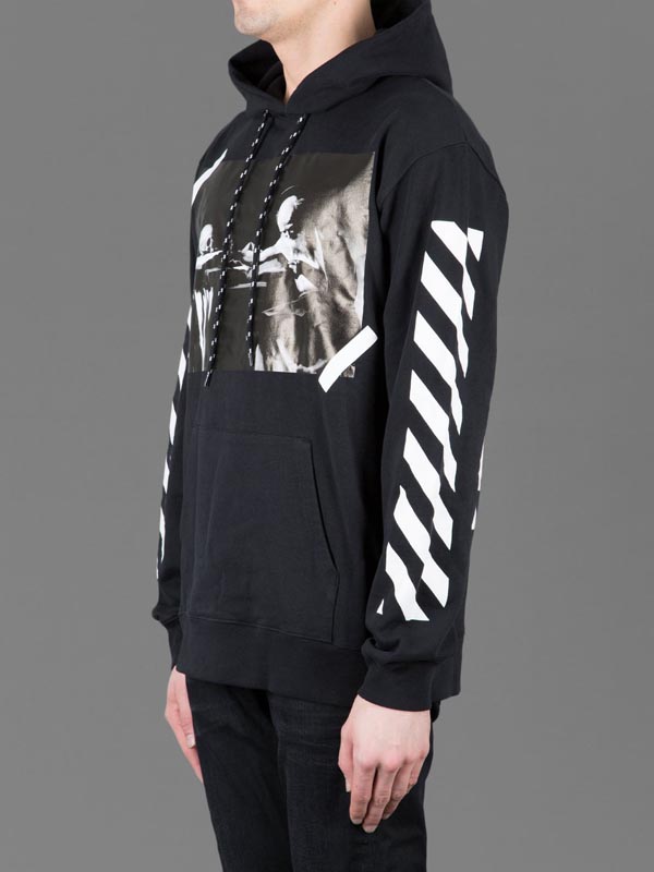 オフ ホワイト 東京 公式 レプリカ パーカー 激安通販 OFF WHITE SKULL CARAVAGGIO DIAGONALS HOODIE PARKA