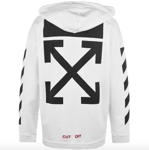 ホワイト オフ ホワイト レプリカ パーカー【Off-White】 CROSS ARROW パーカー/ホワイト